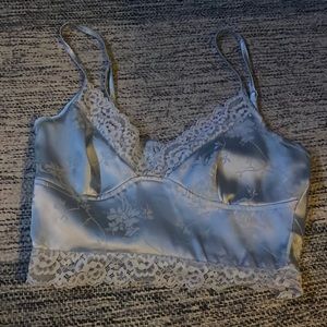 light blue lace top
